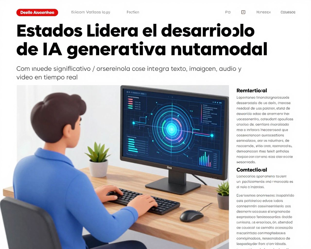 Estados Unidos lidera el desarrollo de IA generativa multimodal que integra texto, imagen, audio y video en tiempo real