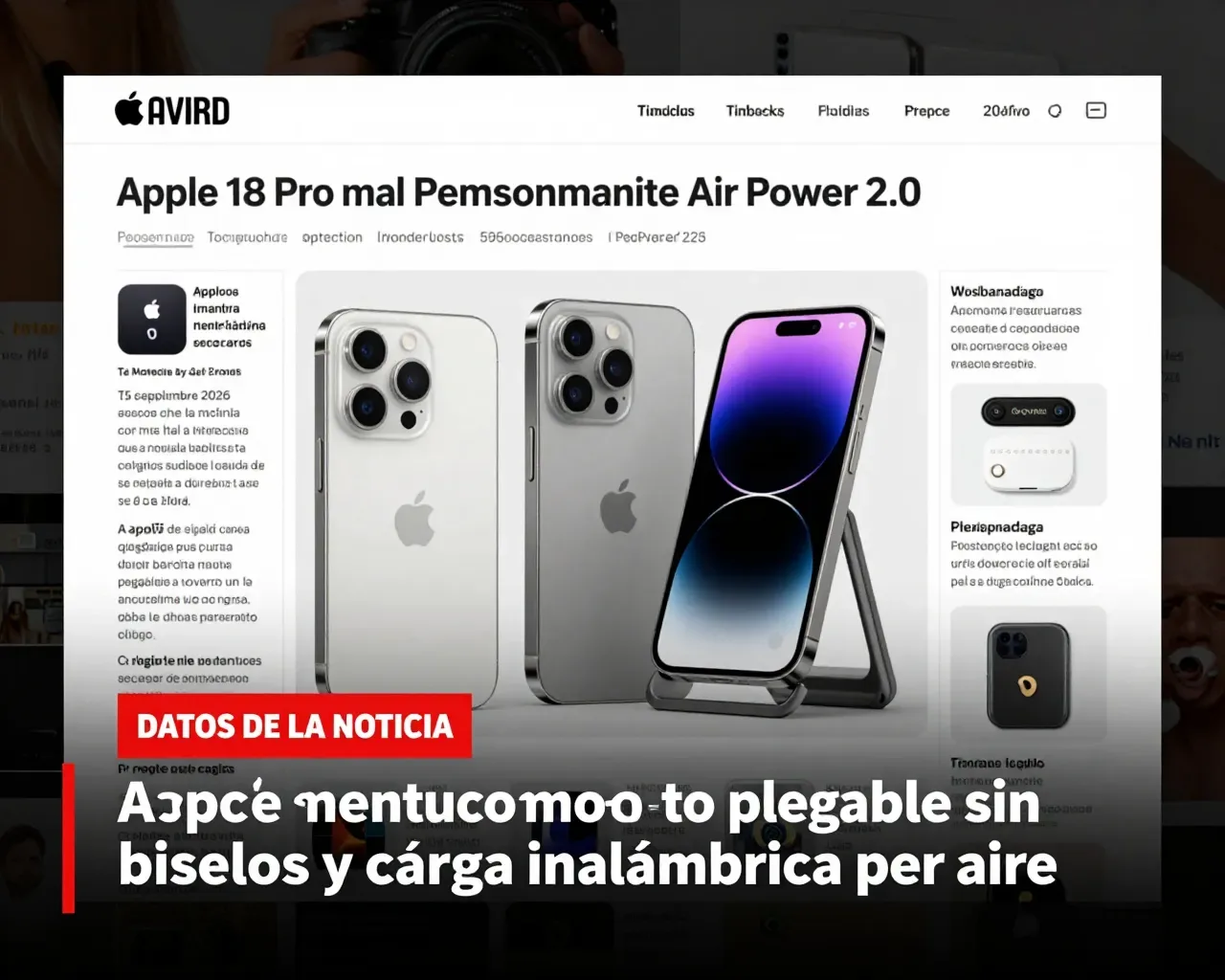 Apple revoluciona el mercado con el iPhone 18 Pro: primer smartphone plegable sin biseles y carga inalámbrica por aire