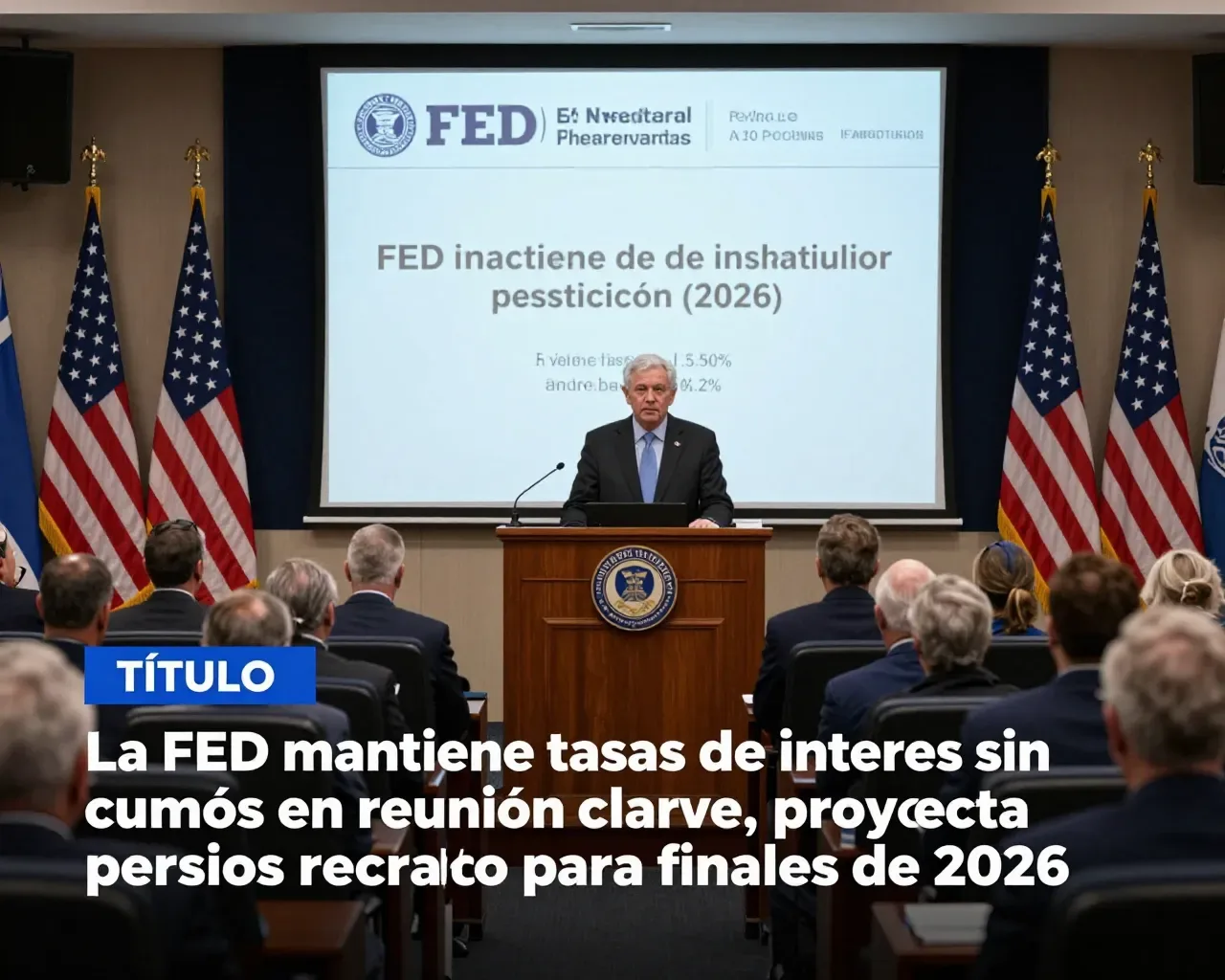 La FED mantiene tasas de interés sin cambios en reunión clave, proyecta posible recorte para finales de 2026