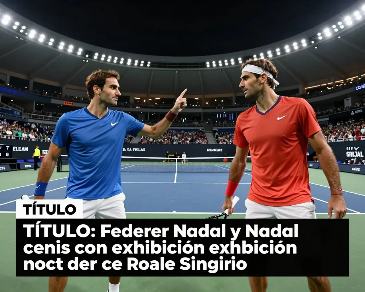 Federer y Nadal sorprenden con partido de exhibición nocturno en Singapur