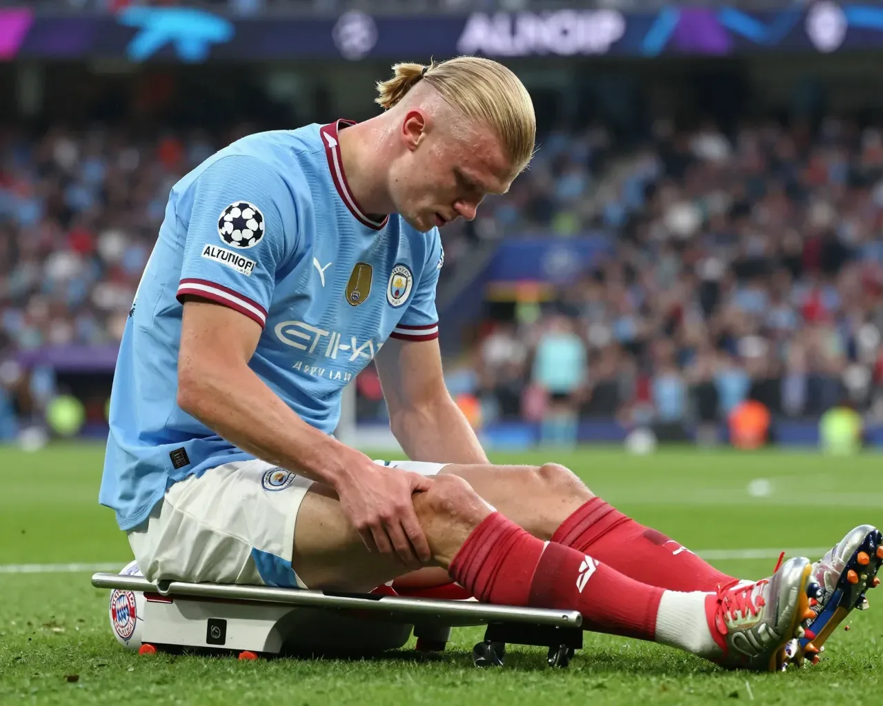 Erling Haaland sufre grave lesión en cuartos de final de Champions League contra Bayern de Múnich