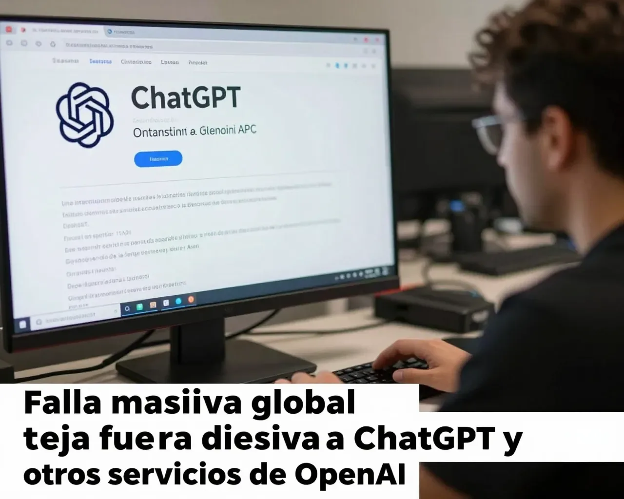 Falla masiva global deja fuera de servicio a ChatGPT y otros servicios de OpenAI
