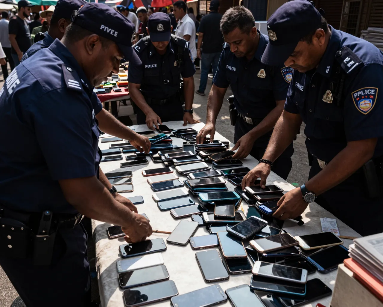 Operativo policial incauta 27 teléfonos móviles de origen ilegal en mercado de Tungurahua