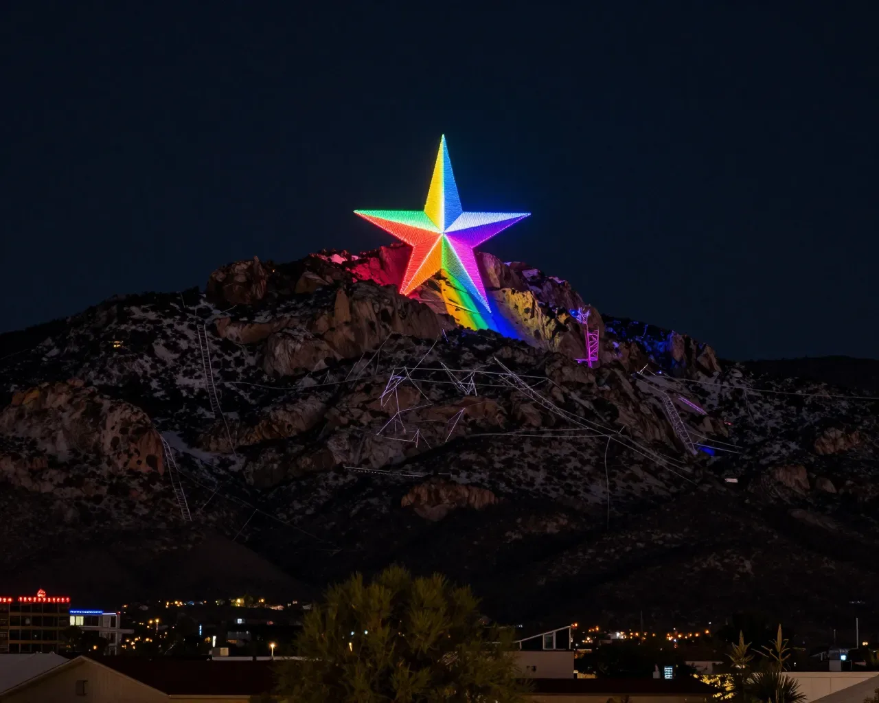 El Faro Arcoíris: La Estrella de Franklin en El Paso brillará con los colores del Orgullo LGBTQ+ todo junio
