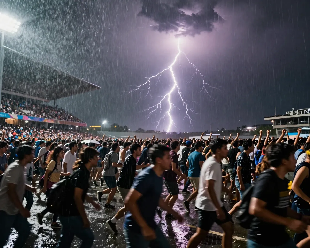 Tormenta eléctrica obliga a suspender y desalojar el masivo concierto de Bad Bunny en Milán