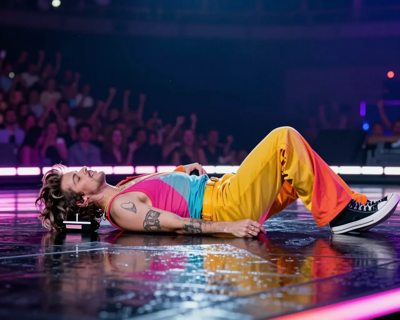 Harry Styles sufre aparatosa caída en concierto de la Ciudad de México, pero se recupera y conquista al público